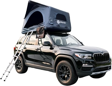 Car Roof Top Tent - Overland Water Camping Inflatable Waterproof Rooftop for SUV Jeep Bronco Off-Road Vehicle - Soft Cover Multi-Functional 2-3 Person