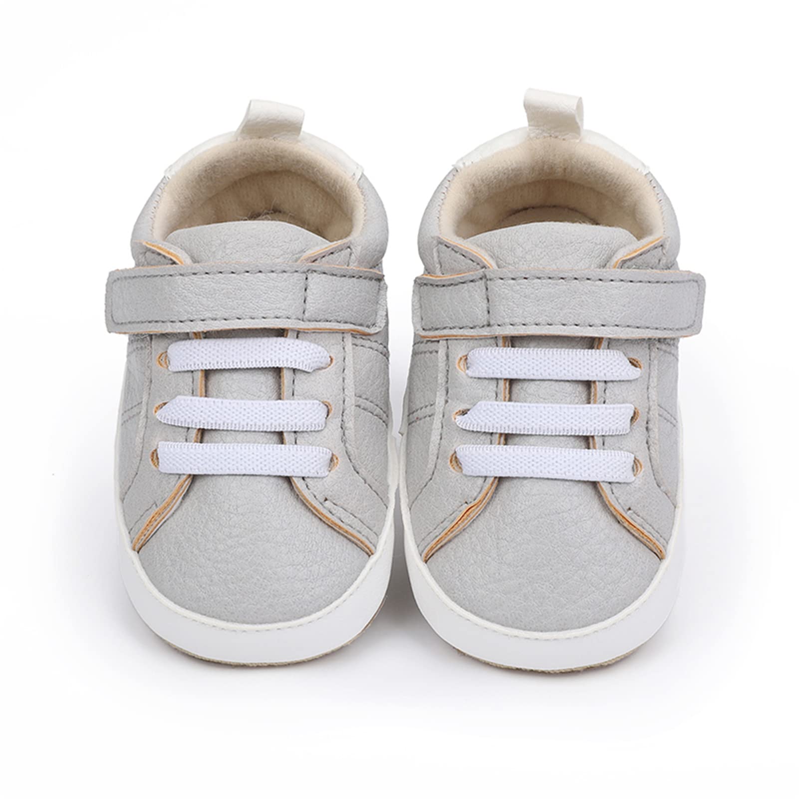 RVROVIC Baby Boys Girls Sneakers Anti-Slip Oxford Loafer Flats Infant Toddler PU Leather Soft Sole Baby Shoes - 5