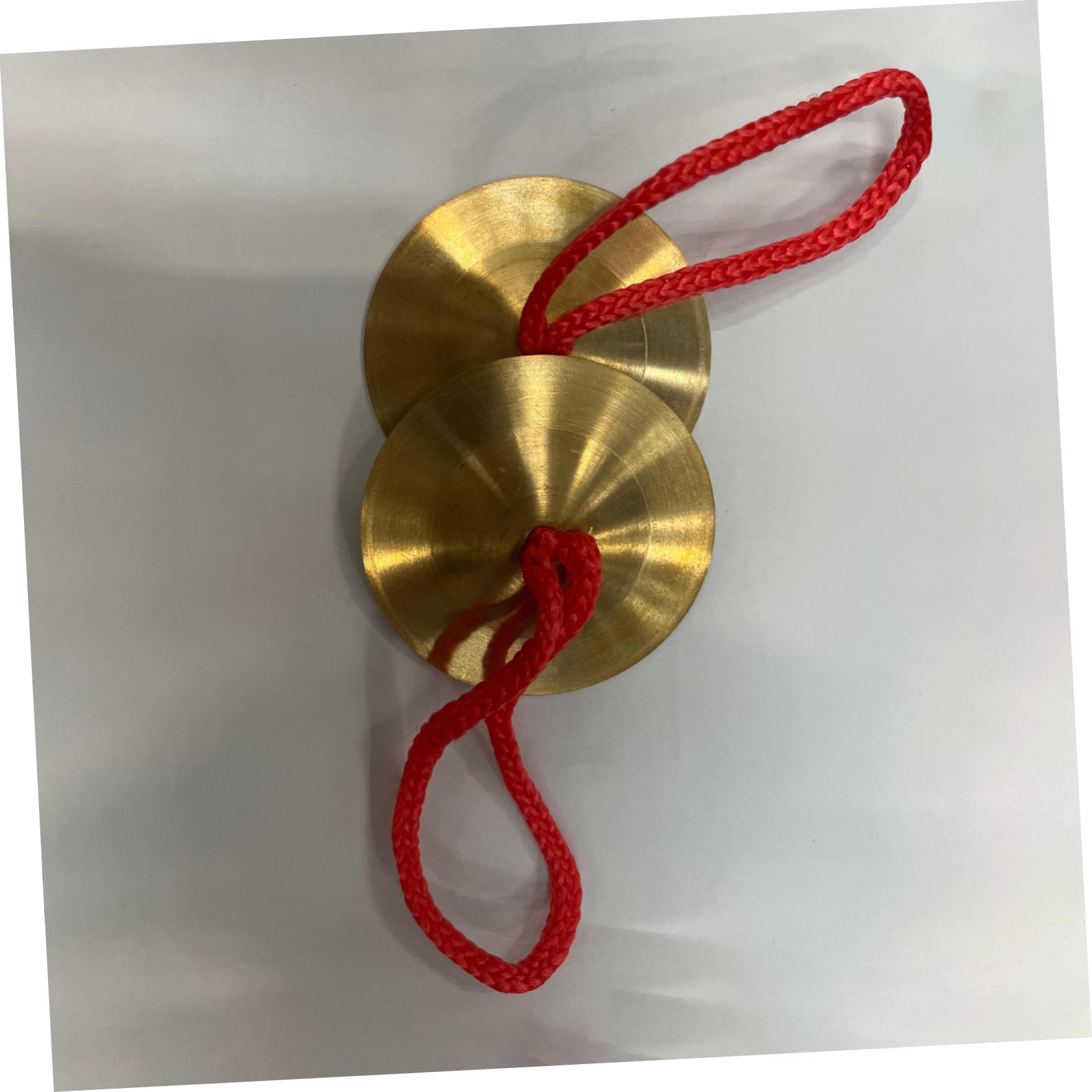 ERINGOGO Bronze Finger Cymbals 2 Pairs Kids Musical Instrument Mini Zills Soft Edges Safe for Children Random Color