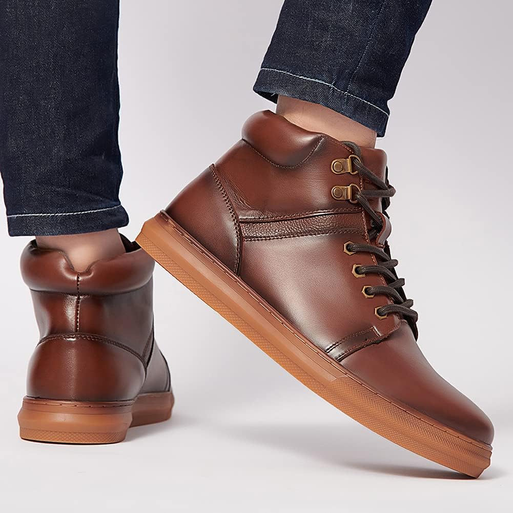 mens leather sneaker boot