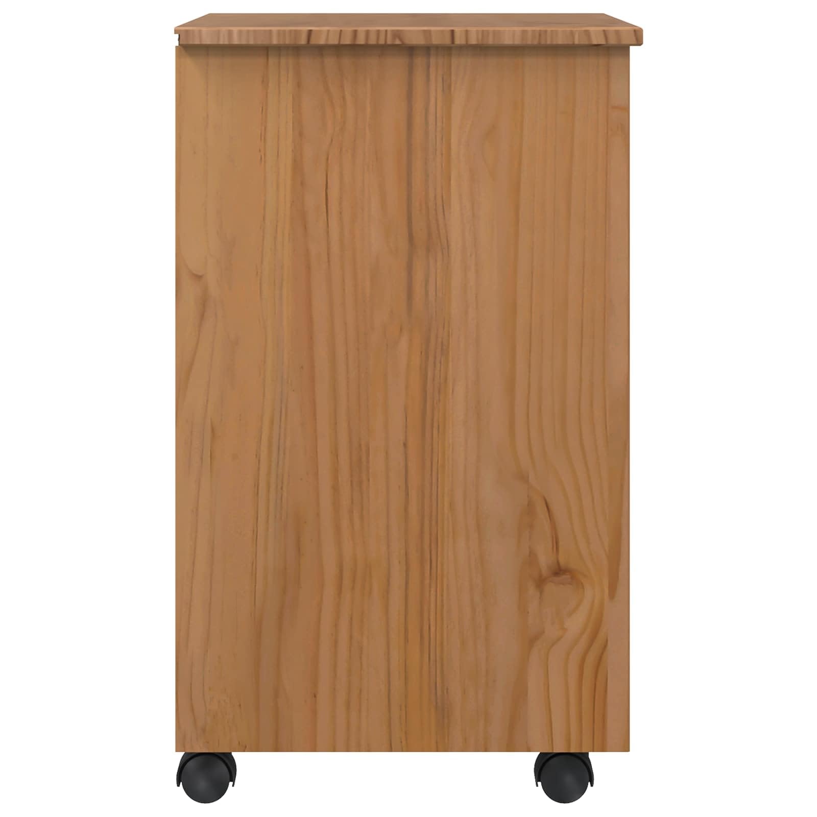 vidaXL Armadietto Rotolante con Cassetti CORONA Marrone Miele, Spazio ampia per salotto, ufficio, hobby, design rustico con mobiletto e cassetto, facile da pulire