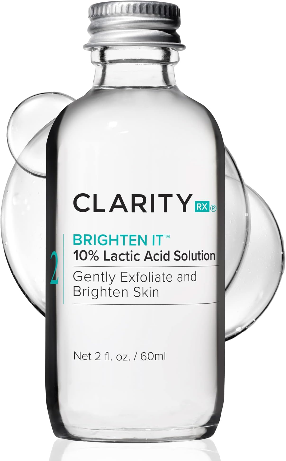 Brighten It 10% Lactic Acid Solution, Natural Plant-Based Exfoliating Face Treatment for Dark Spots, Discoloration & Uneven Skin (2 fl oz)
