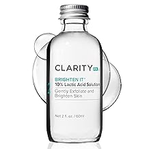 ClarityRx Brighten It 10% Lactic Acid Solution, Natural Plant-Based Exfoliating Face Treatment for Dark Spots, Discoloration & Uneven Skin 2 fl oz