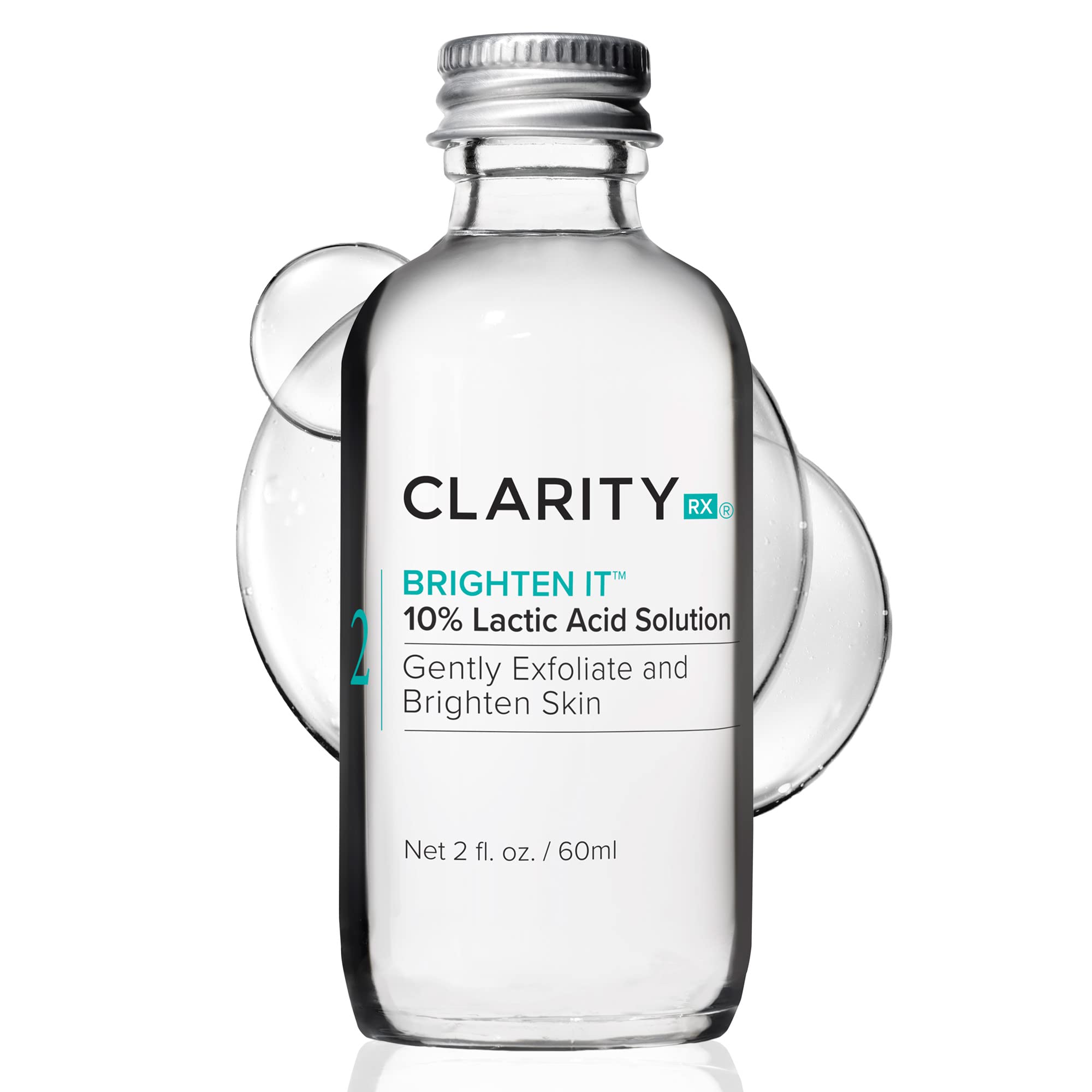 Sponsored Ad - ClarityRx Brighten It 10% Lactic Acid Solution, Natural Plant-Based Exfoliating Face Treatment for Dark Spots, Discoloration & Uneven Skin (2 fl oz)