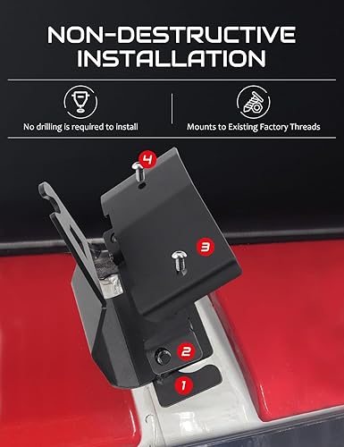 Miniatura 4 de Soportes de barra de luz LED curvada de 42 pulgadas para Bronco, soporte de montaje de barra de luz LED para techo delantero del parabrisas