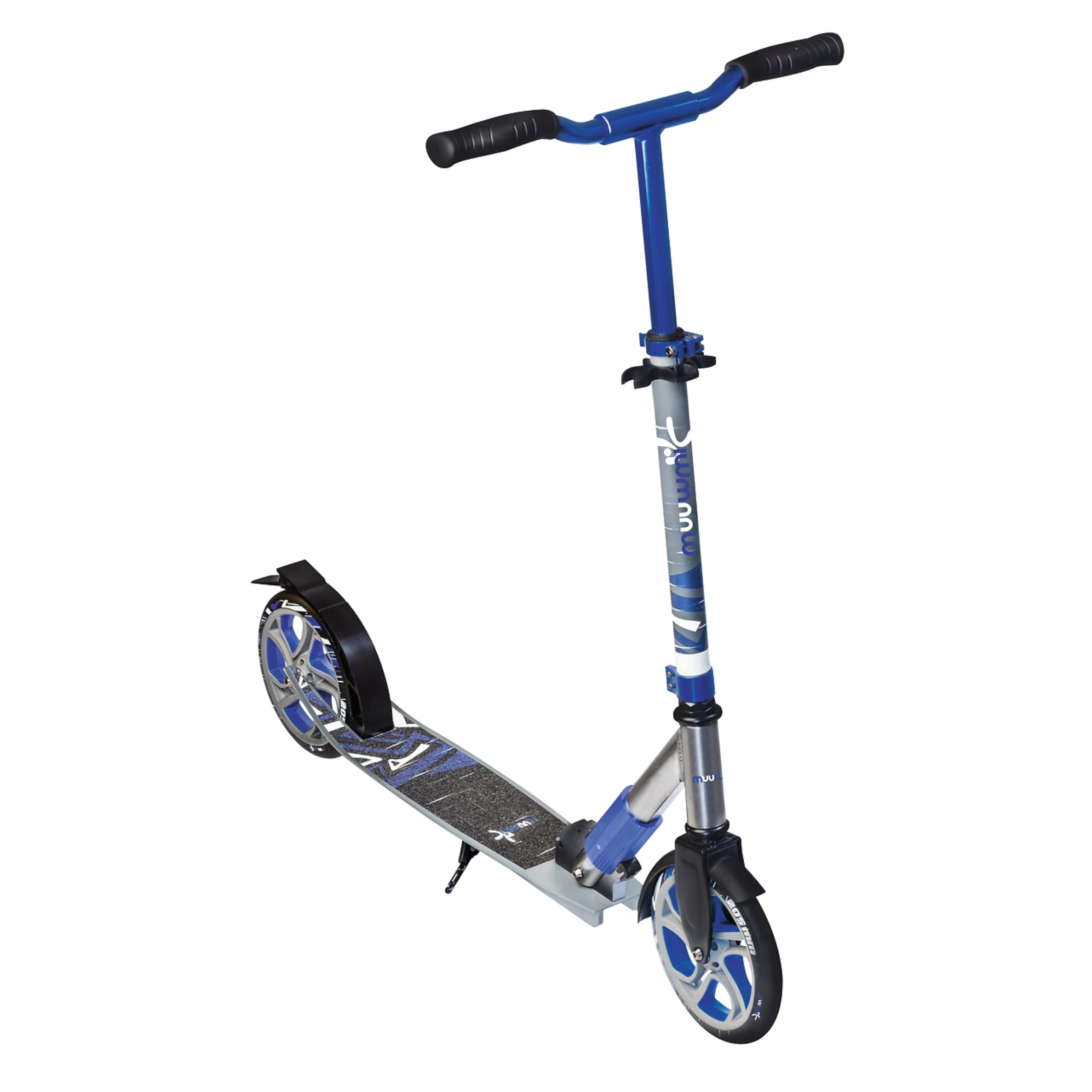 muuwmi Aluminium Scooter Deluxe – Tretroller, 205 mm, ABEC 7, für Kinder und Erwachsene, GS geprüft, höhenverstellbar