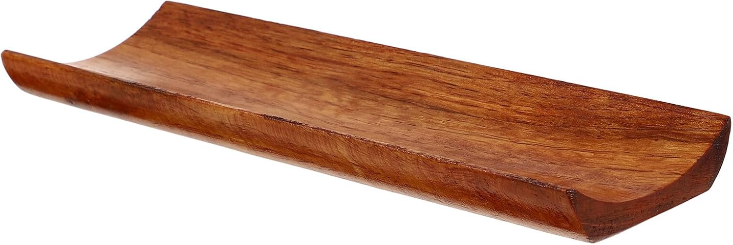 Wooden Sushi Serving Tray Japanese Style Long Food Serving Plate for Sushi and Sashimi Restaurant Use