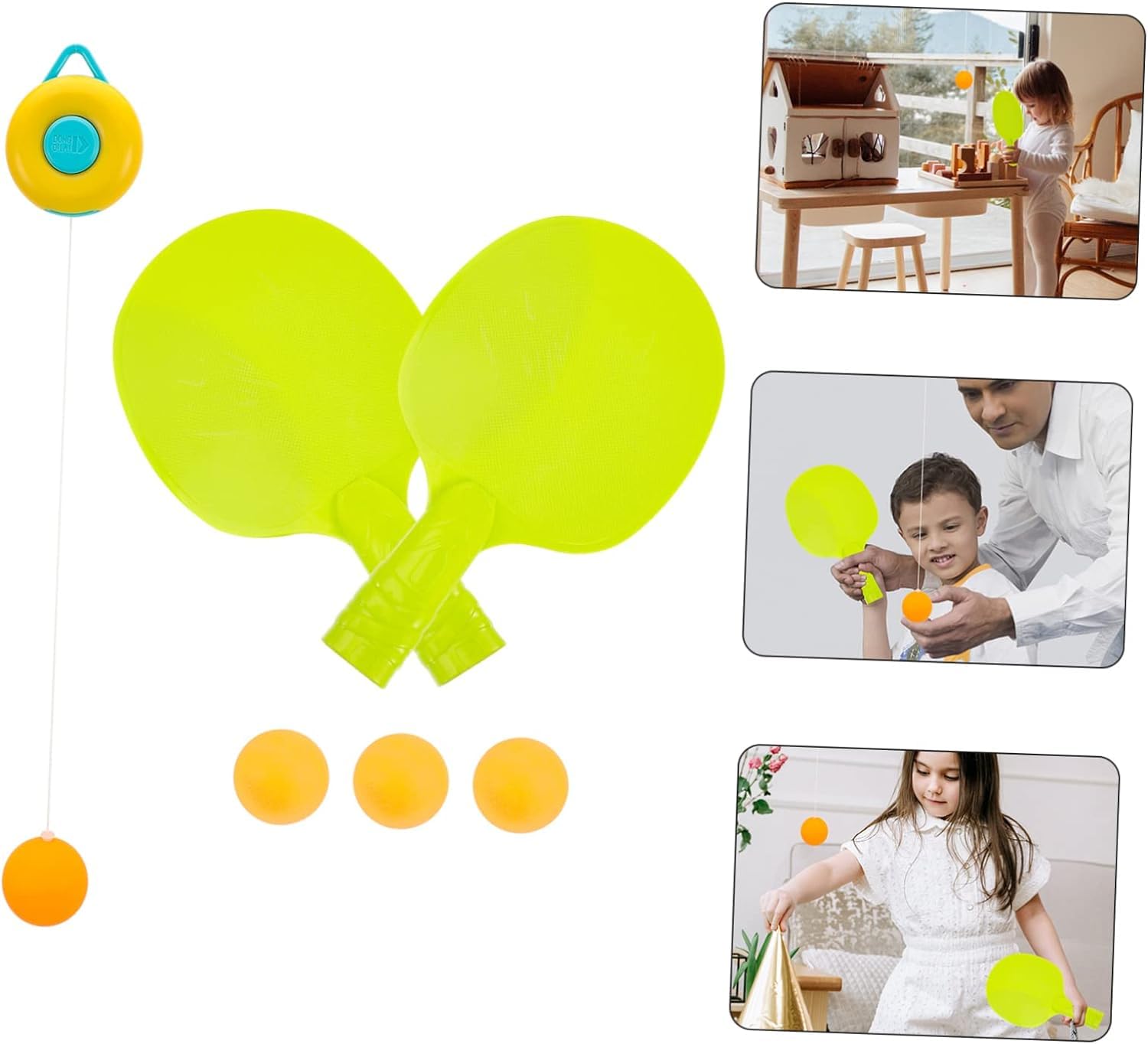HomeEssentials Adjustable Hanging Table Tennis Trainer Set for Kids with Racket and Balls, Starter Kit for Outdoor & Indoor Games Self-Training Set Parent-Child Interaction Toy Double (B0CKZ62QSK) Amazon Price History, Amazon Price Tracker