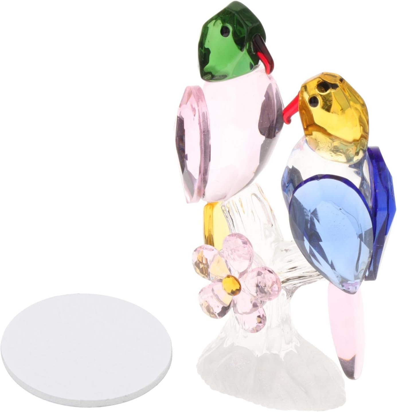 Estatua de Loro Estatuilla de pájaro Adorno Artesanía Modelo Animal Escultura for el hogar Oficina Decoración de Escritorio Regalo de inauguración de la casa, Azul Decoración del hogar ( Color : Rosa
