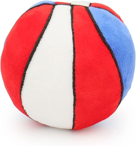 TONYFY Pelotas de juguetes para perros Pelota de baloncesto de felpa masticable para perros bola chirriante suave rellena de juguete esponjoso y