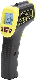 Temperature Measuring Gun, Infrared Thermometer, Industrial Thermometer, with LCD Display GM320S for Hot Water Pipes Engine Parts Surface(Yellow)