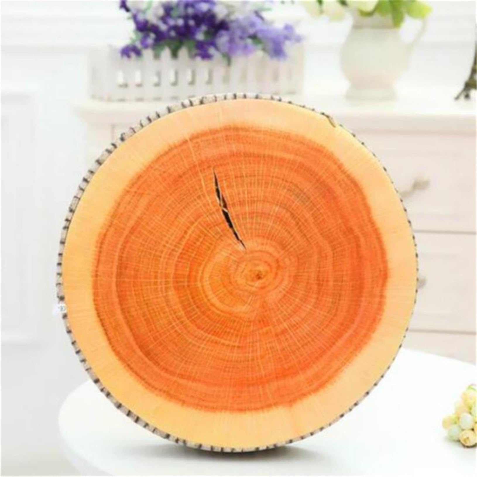 Soft Tree Stump Cushion Creative Tree Trunk Pillow Sleeping Sofa Chair Seat Home Throw Pillows Gift for Home Decoration,Round Stump