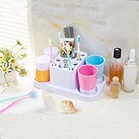 Vista 7 de Toothbrush Holder and Large Organizer Stand for Bathroom