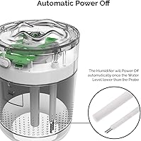 Vista 6 de Portable Mini Cool Mist Humidifier, 500ml USB Personal Desktop Humidifier for Baby Bedroom Travel Office Home, Auto Shut-Off, 2 Mist Modes, Super