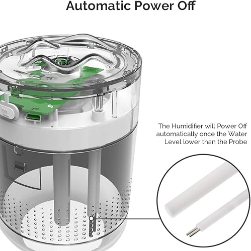 Miniatura 6 de Mini humidificador portátil de niebla fría, humidificador de escritorio personal USB de 16.9 fl oz para dormitorio de bebé, viajes, oficina, hogar,