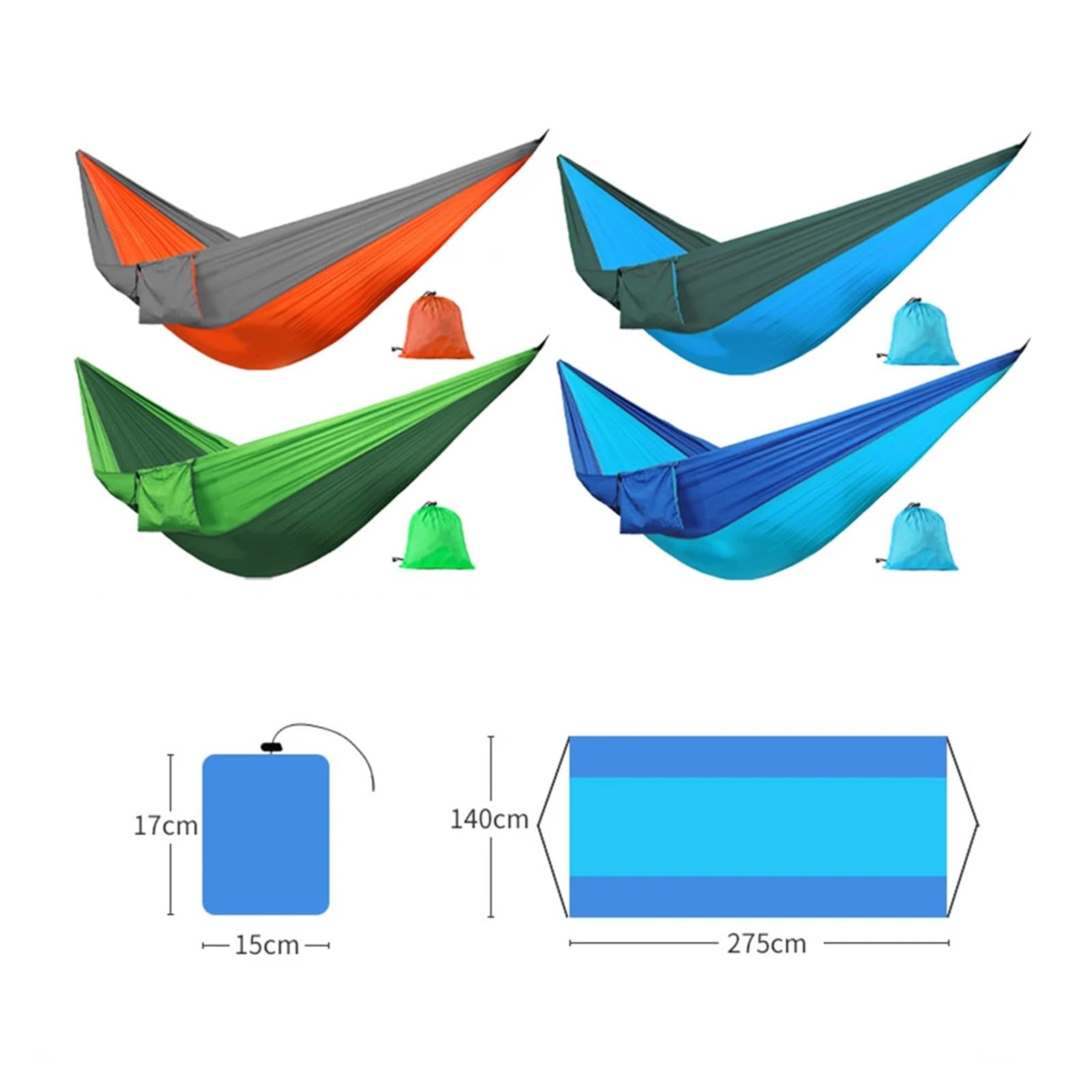 Hamac D‘ExtéRieur Portable Camping Hamac Double Lit Suspendu Hamac Léger en Plein Air Étanche Durable Survie Voyage Loisirs Lit 214 (Color : 245 x 90cm B)