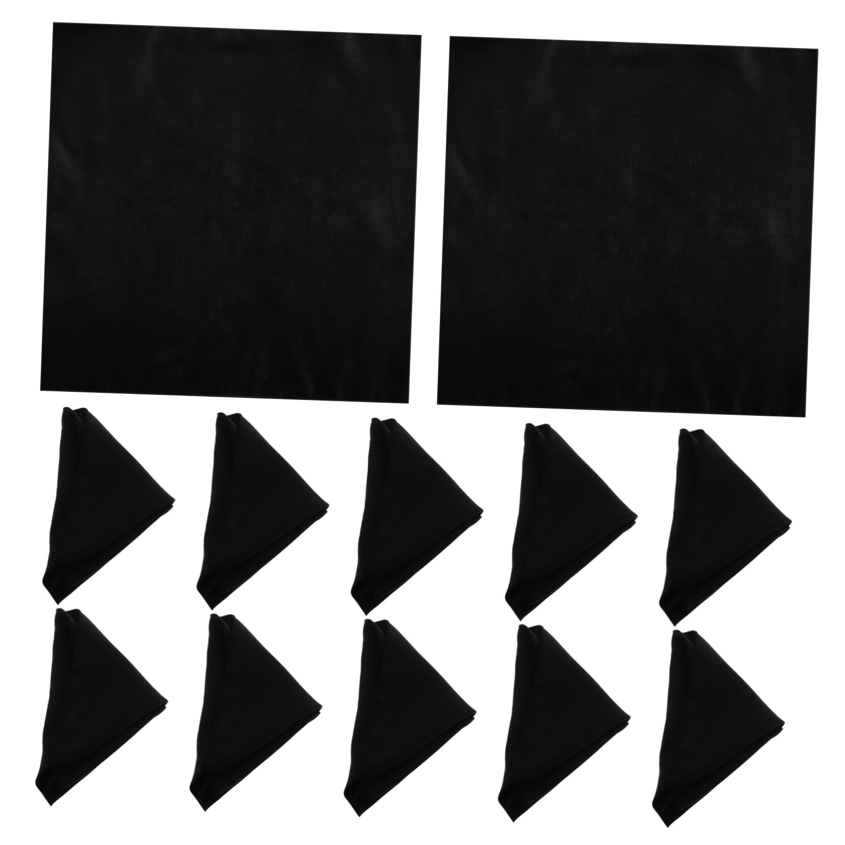Servilletas de tela lavables y elegantes de poliéster negro UKCOCO para cenas y banquetes de boda