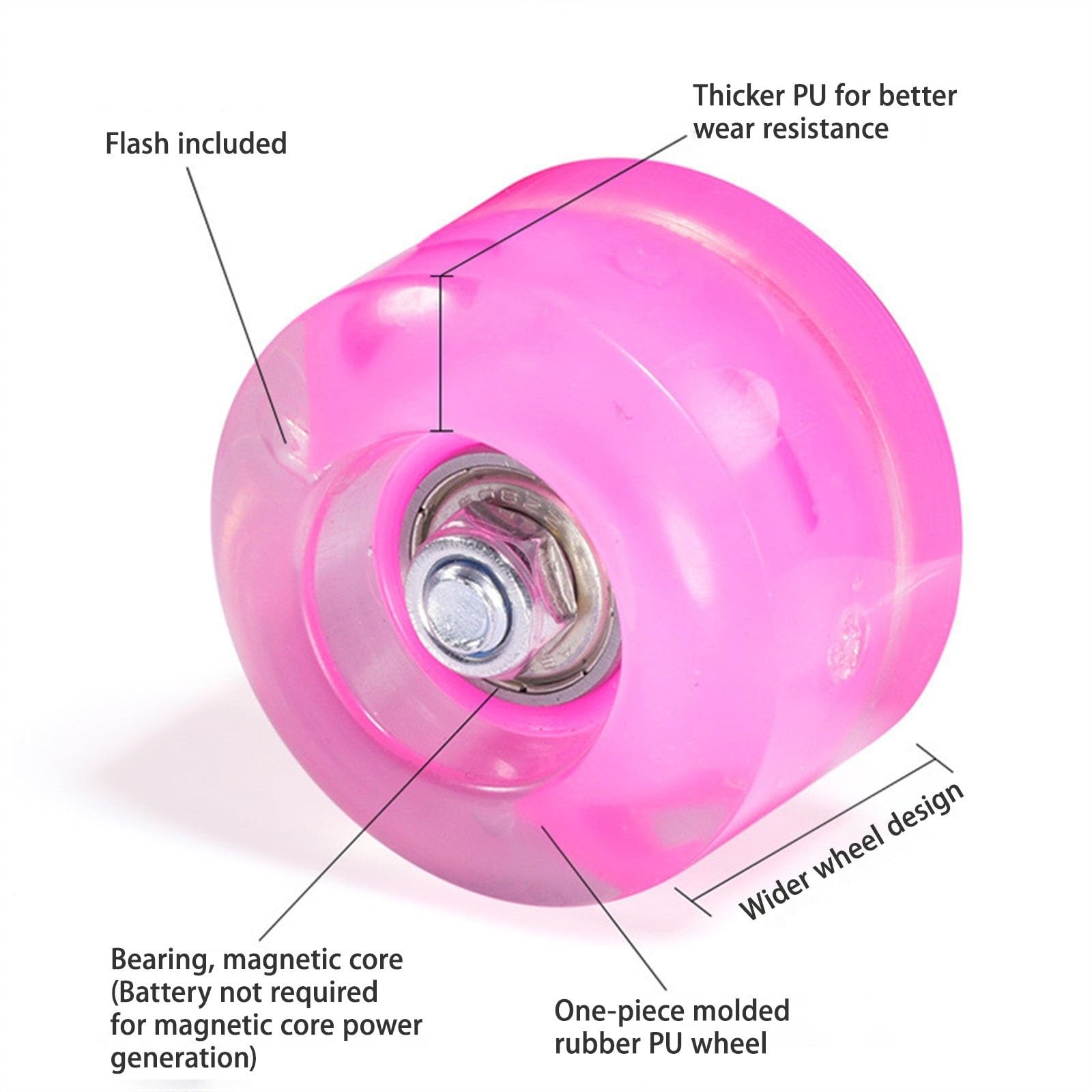 Roller Enfant à Double Rangée pour Filles Et Garçons Et Adultes avec Roues Lumineuses, à Quatre Roues Débutants Patin A Roulette pour L'Intérieur Et L'extérieur