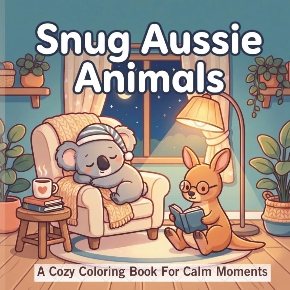 Snug Aussie Animals: A Cozy Coloring Book for Calm Moments