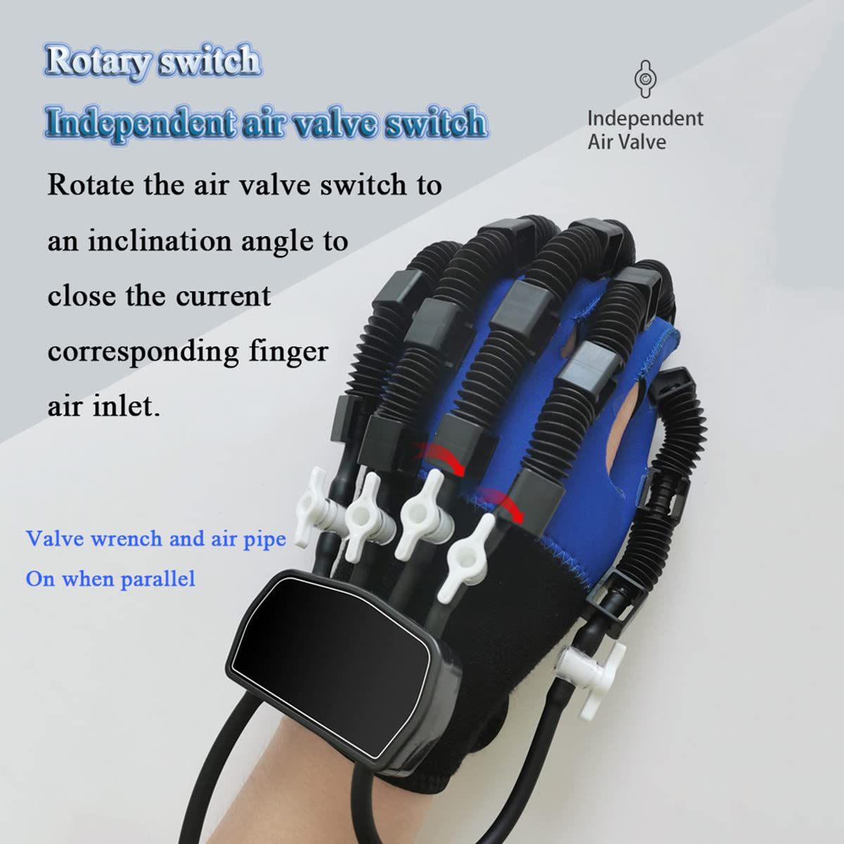Guantes de Robot de rehabilitación Entrenamiento de Dedos Trazo Función de la Mano Dispositivo de Entrenamiento de rehabilitación Entrenador de flexión y extensión de Dedos,RightHand-L