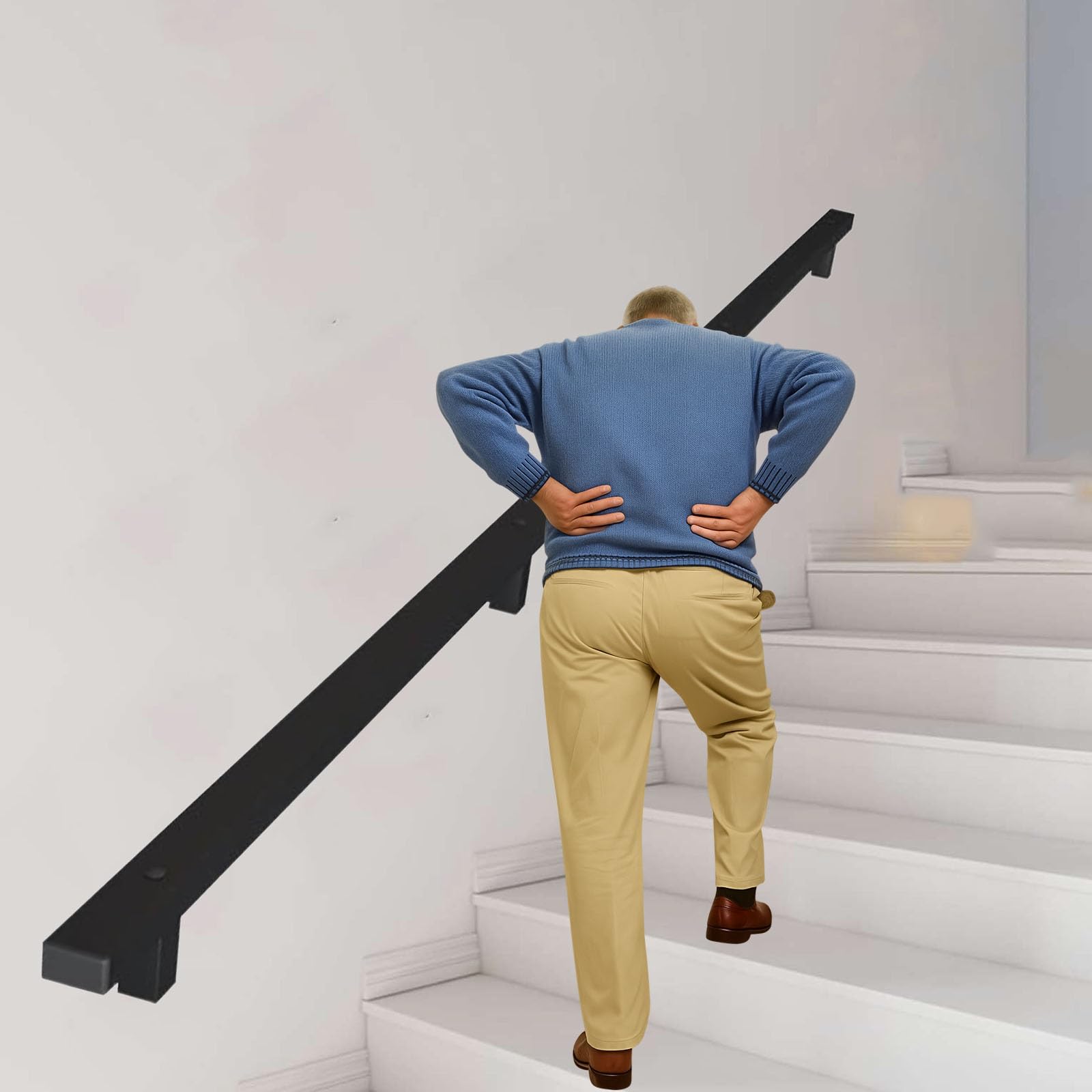 Barre de support pour escalier pour sécuriser l'accès de votre terrasse