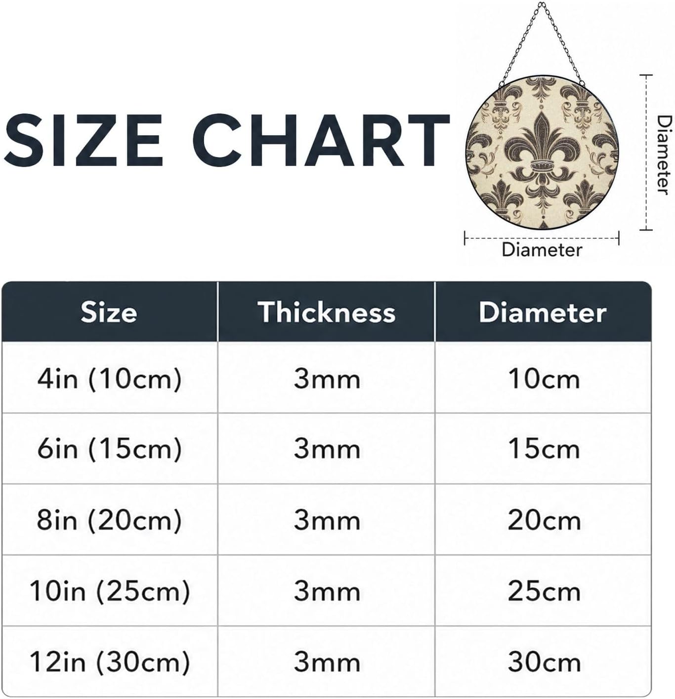 Stained Glass Window Hanging 12in Window Suncatcher Glass Panel with Metal Chain Fleur-De-Lis and Coat Arms Knight Sun Catchers Wall Art Home Decor Gift for Women Mother's Day
