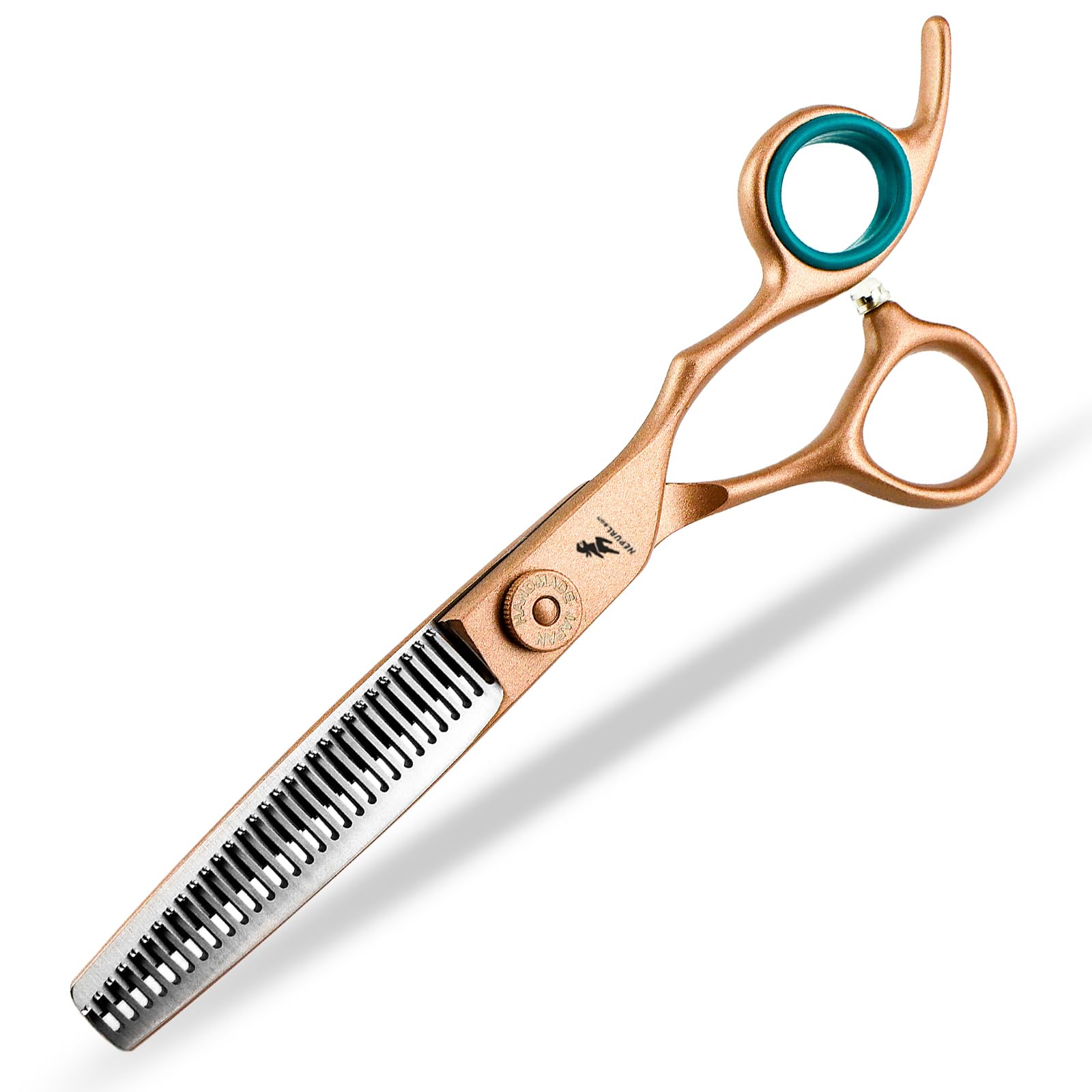 Ciseaux à effiler de coiffure 15,2 cm à vis haute en finition or rose