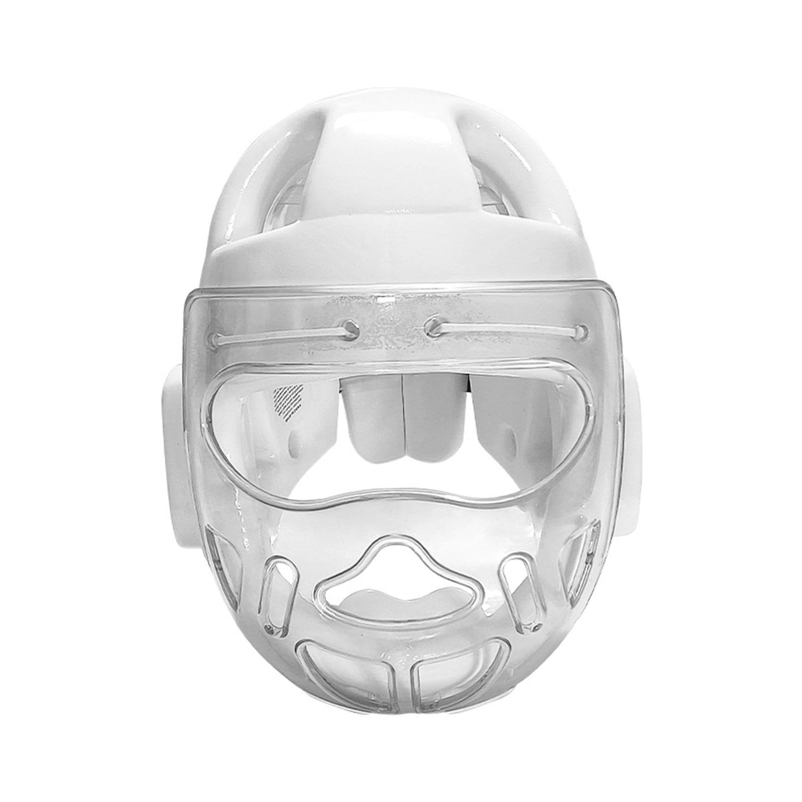 Maschera per karate, casco da boxe, per arti marziali, kickboxing, sparring, XL, bianco