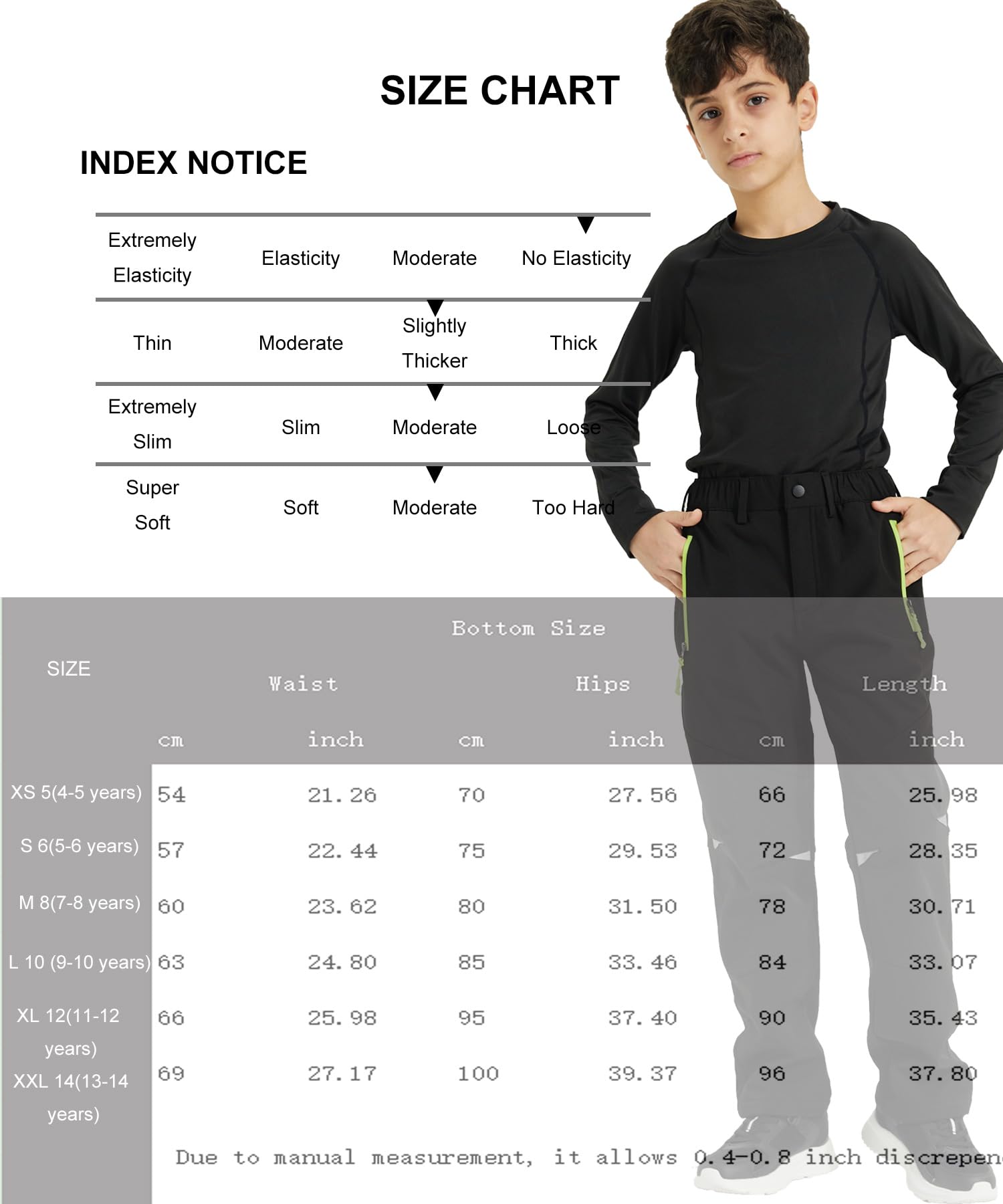 LANBAOSI Pantalon Ski Enfants Hiver Imperméable Chaud Softshell Doublé Polaire Montagne