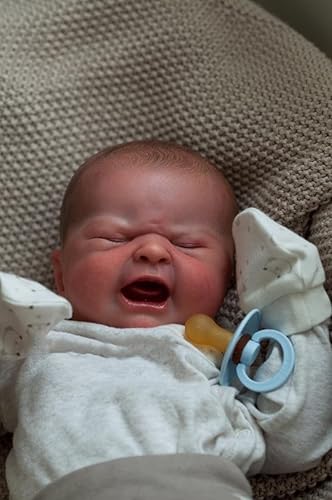 Miniatura 2 de RXDOLL Muñecas de bebé Reborn llorando niño de 19 pulgadas, cuerpo suave, muñecas realistas de bebé recién nacido que se ven real, muñeca de bebé