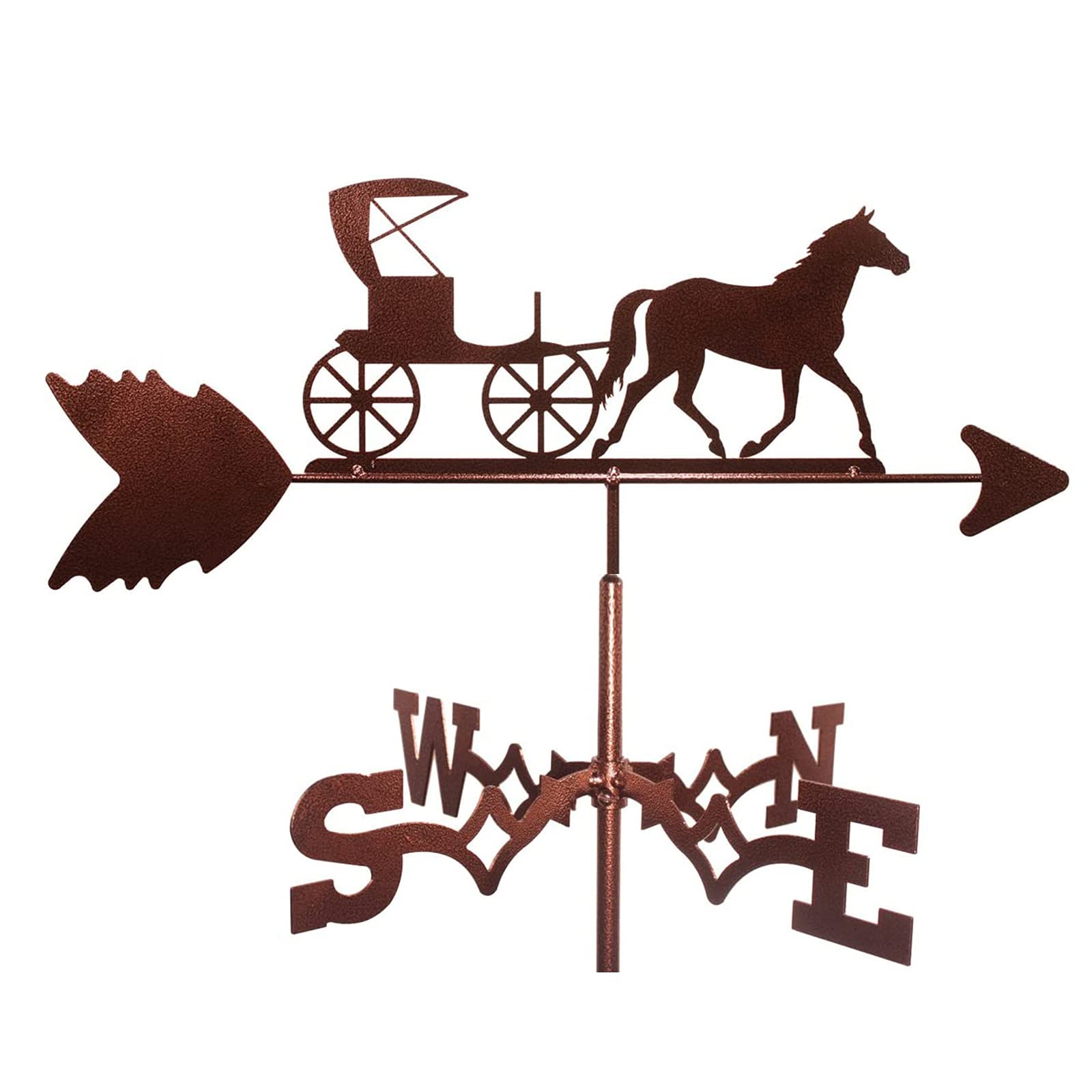 TAXXII Metal Outdoor courtyard weather vane wrought iron vanes Weathercock, Weathervane Wind Direction Indicator for Garden Decor Roof Ornament, Vane Courtyard Decoratio