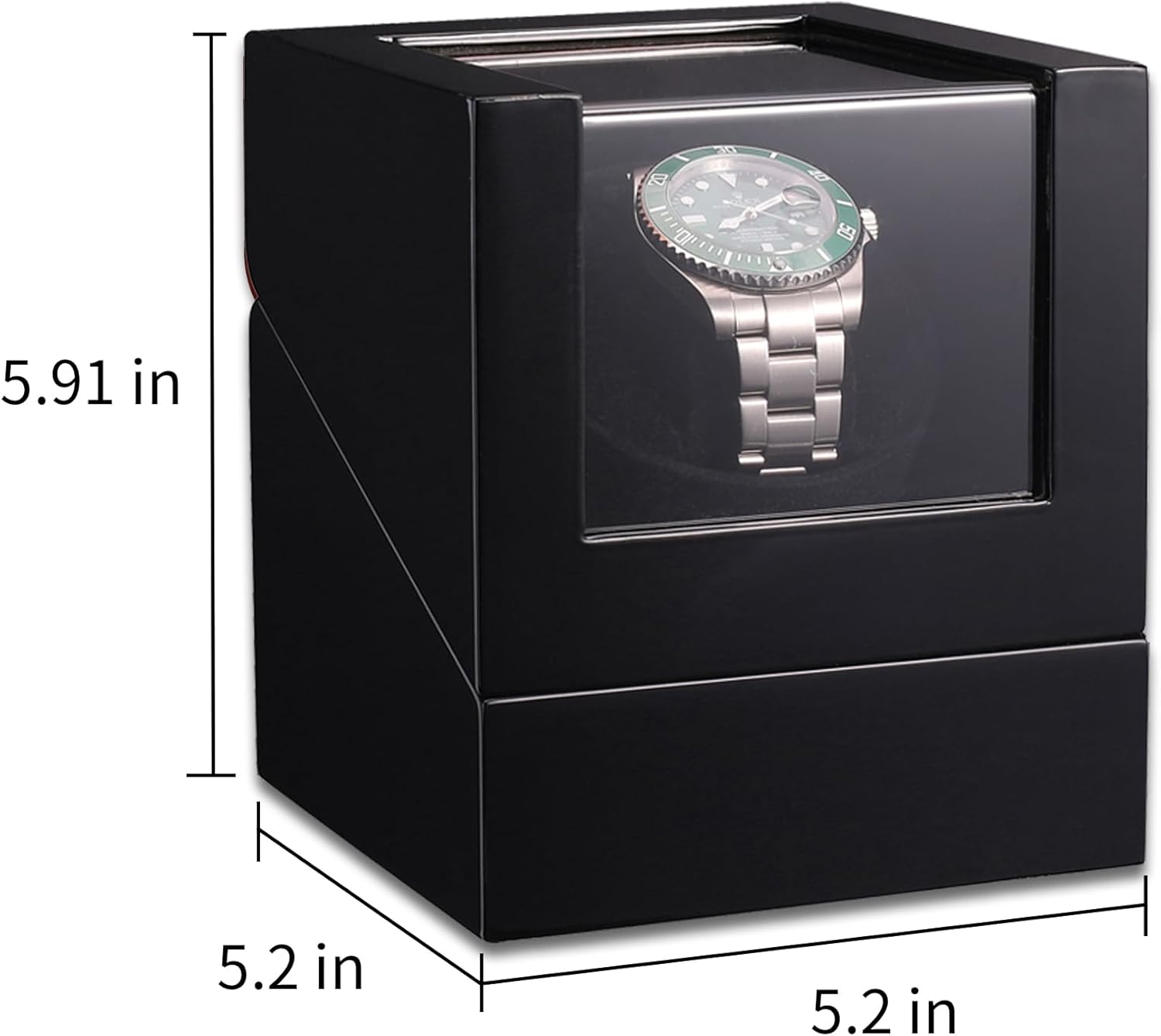 Automatic Single Watch Winder for Automatic Watches,Quiet Motor,Battery Powered or AC Adapter for Men