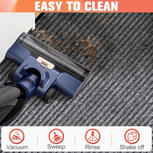 MYFAMIREA Commercial Floor Mat 2' x 3' Extra Large Front Door Industrial Rug Heavy Duty Brush Step Entrance Mat Weather Utility Rug with Non Slip Rubber Backing Low Profile for Entryway, Charcoal Grey by MYFAMIREA - Image 4