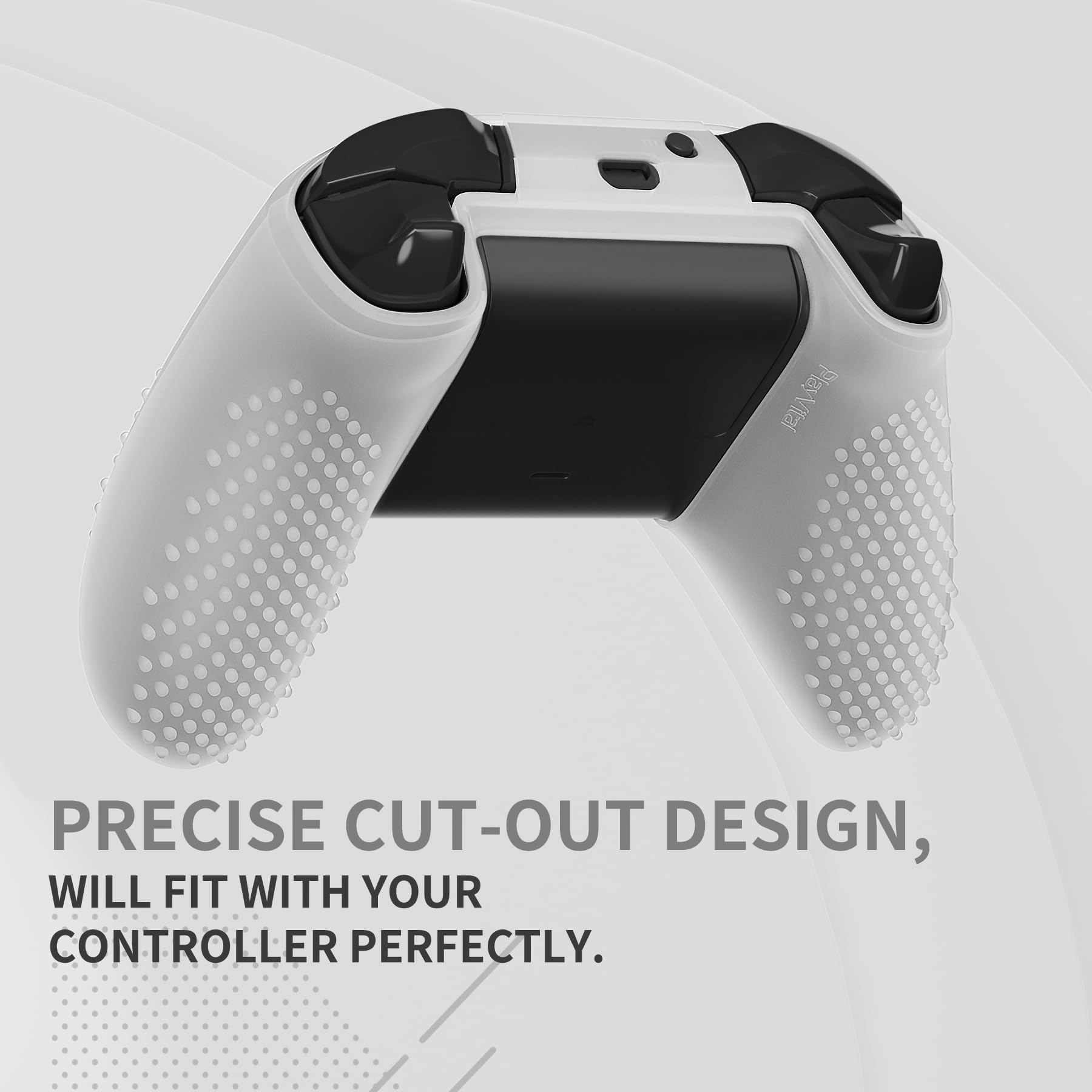 eXtremeRate Cubierta de Silicona para Xbox One S/X Control Accesorios Funda Suave Protectora Antideslizante Carcasa con 2 Tapas de Joysticks para Xbox One S/X(Brilla en Oscuridad)
