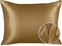 Vista 58 de ShopBedding - Lujosa funda de almohada de satén para el cabello, 2 unidades, satinada, estándar, con cremallera, estampado de cebra marrón, Blissford