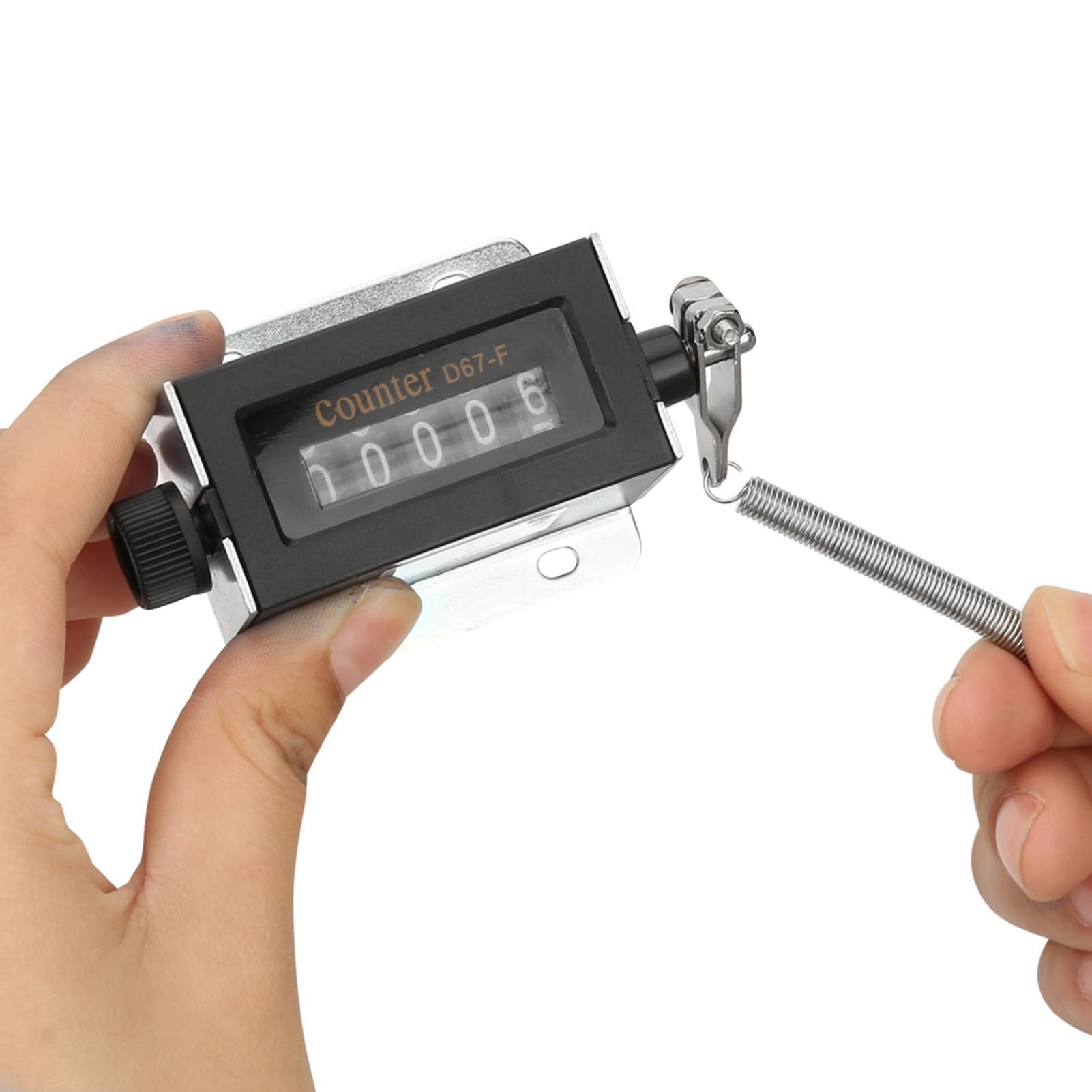 Contatore per balle per contatore di presse Clicker 9 × 5 × 4 D67f 5 cifre Meccanico Resettabile Manuale Tirare Corsa Tally Contatore Contatore Meccanico Clicker, Predefinito