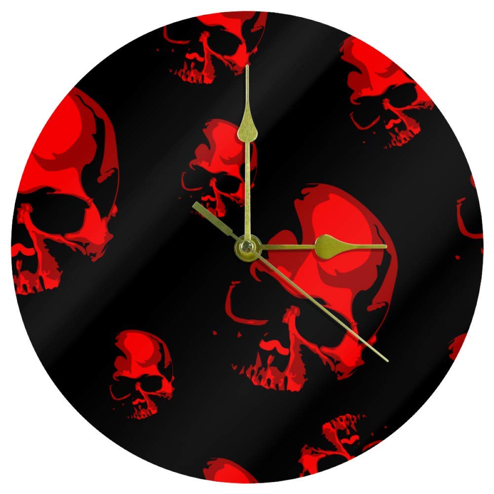 Horloge murale en acrylique pour bureau et école sans tic-tac