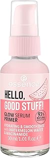 essence | Hello, Good Stuff! Glow Serum Primer | Hydrating, Lightweight Make Up Base for All Skin Types | With Niacinamide & Watermelon Extract | Vegan & Cruelty Free | Made Without Gluten, Parabens, & Microplastic Particles