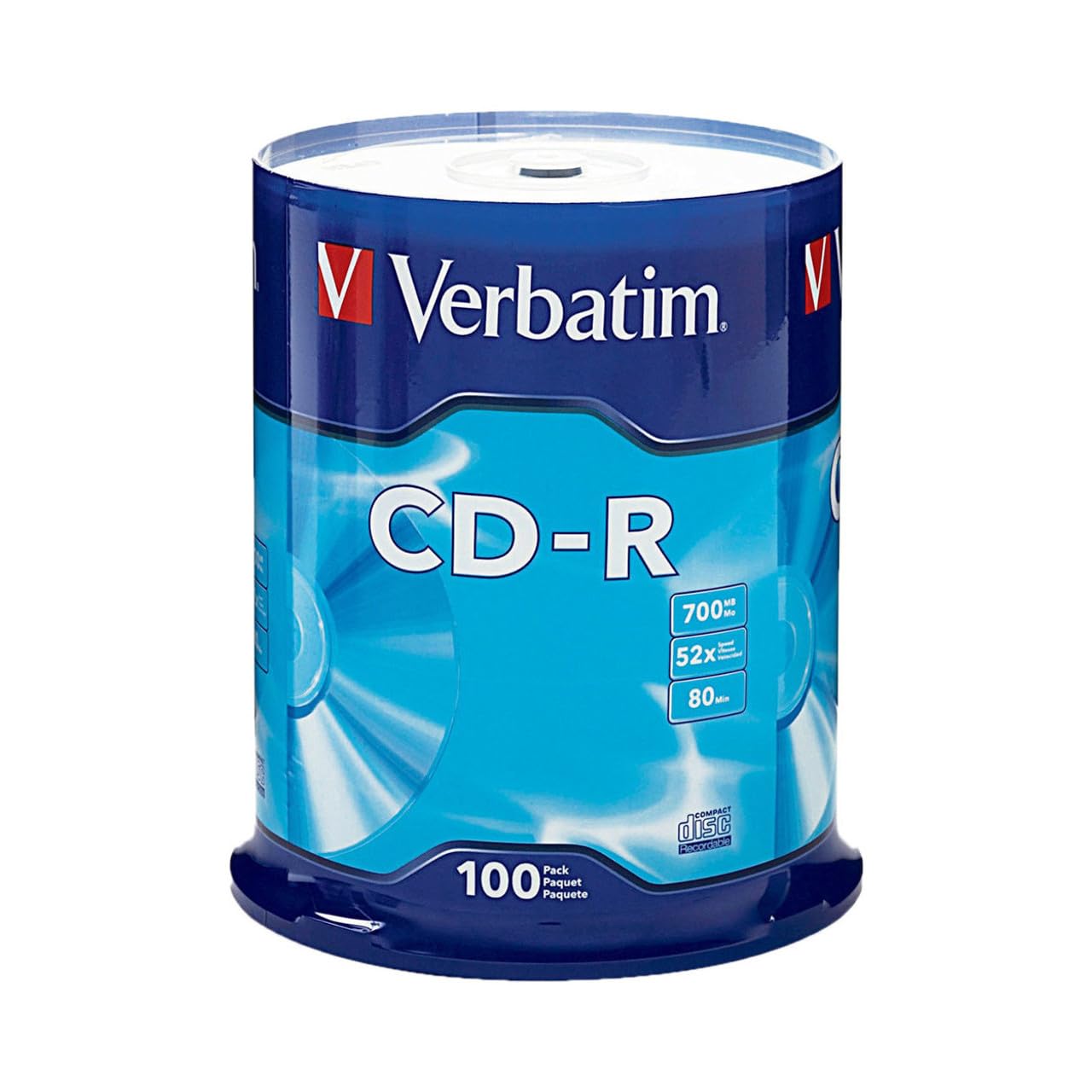 Verbatim CD-R Recordable Media, Spindle, 700MB/80 Minutes, Pack of 100-image-28