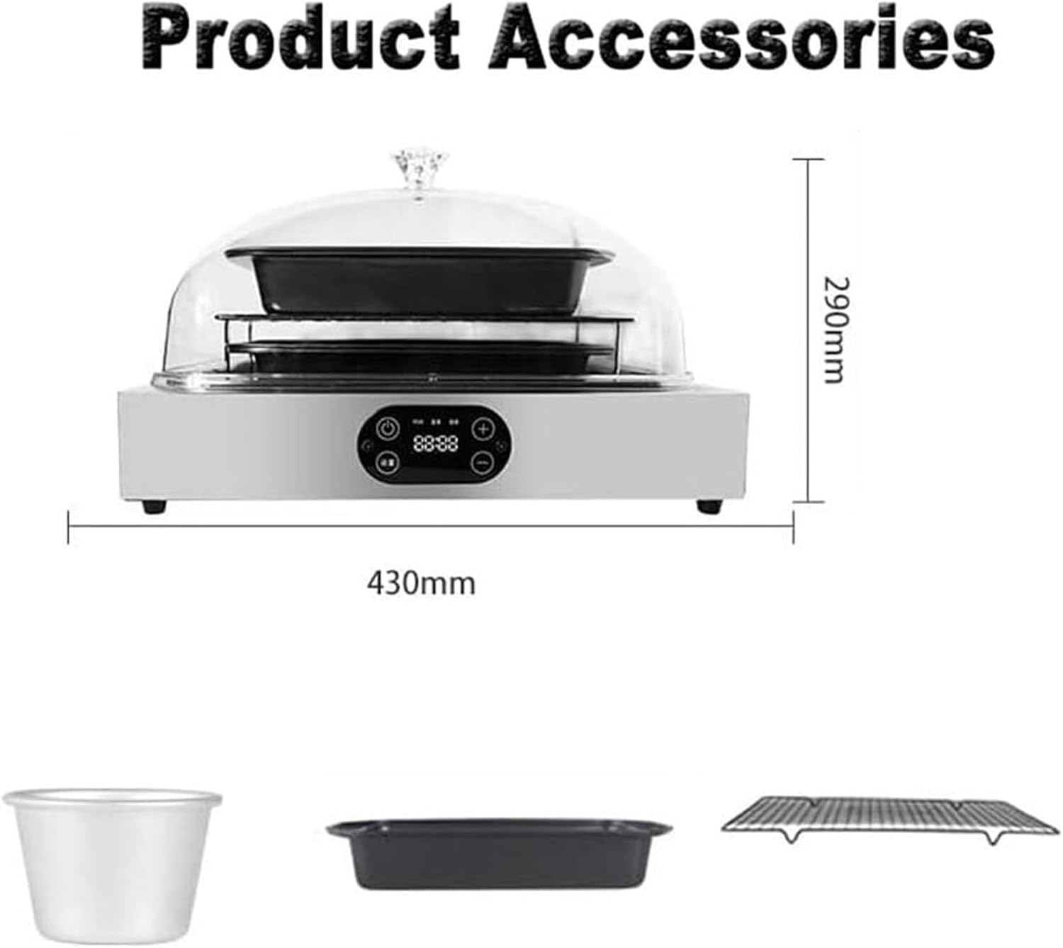 Electric Dough fermenter, Bread Fermentation Box, 40L Bread Fermentation Box, Adjustable Humidity and Temperature, 99-Hour Timer, Stainless Steel Liner(Doublelayer)