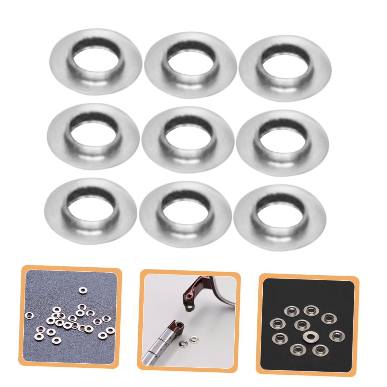 FOMIYES 50pcs Glasses Accessories Spacers Washers Glasses Gasket Replacement Convex Gaskets Parts Sturdy Gaskets Glasses Convex Gasket Parts Glasses Frame Repair Stainless Steel