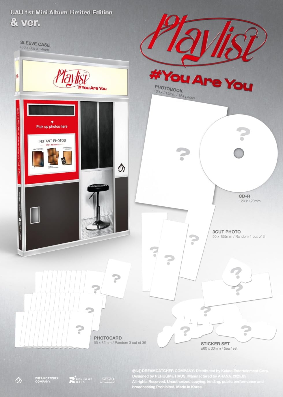 (Dreamcatcher) UAU PLAYLIST #YOU ARE YOU 1st Mini Album 3p Set (2Jewel cases+1Limited) +DHL Shipping