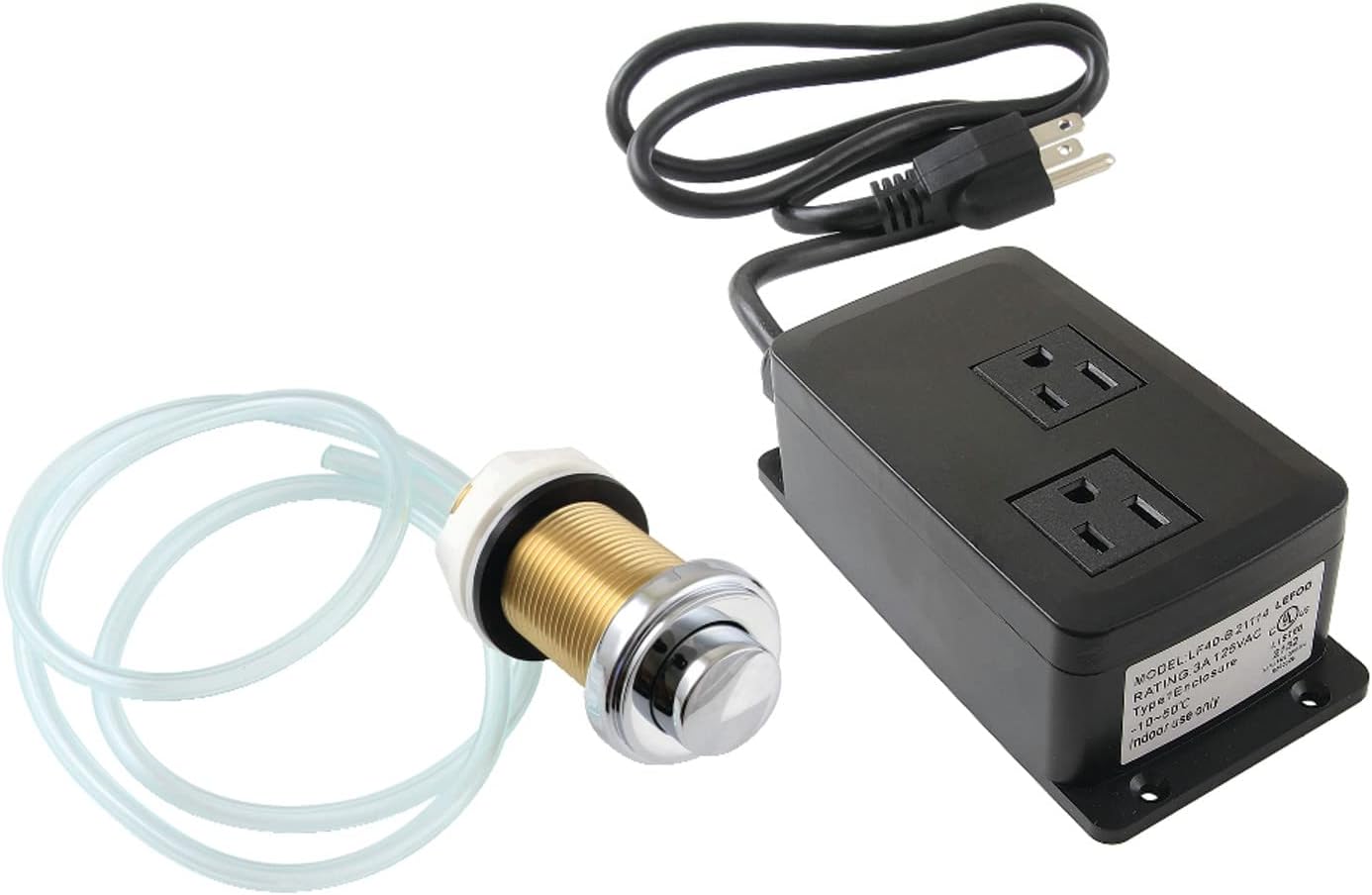 Kingston Brass KADK211 Trimscape Dual Outlet Garbage Disposal Air Switch Kit, Polished Chrome