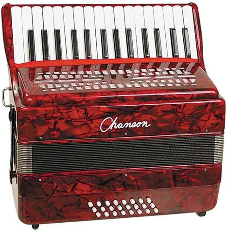 Chanson Accordion 24 bass 30 treble (G-C) with case and straps