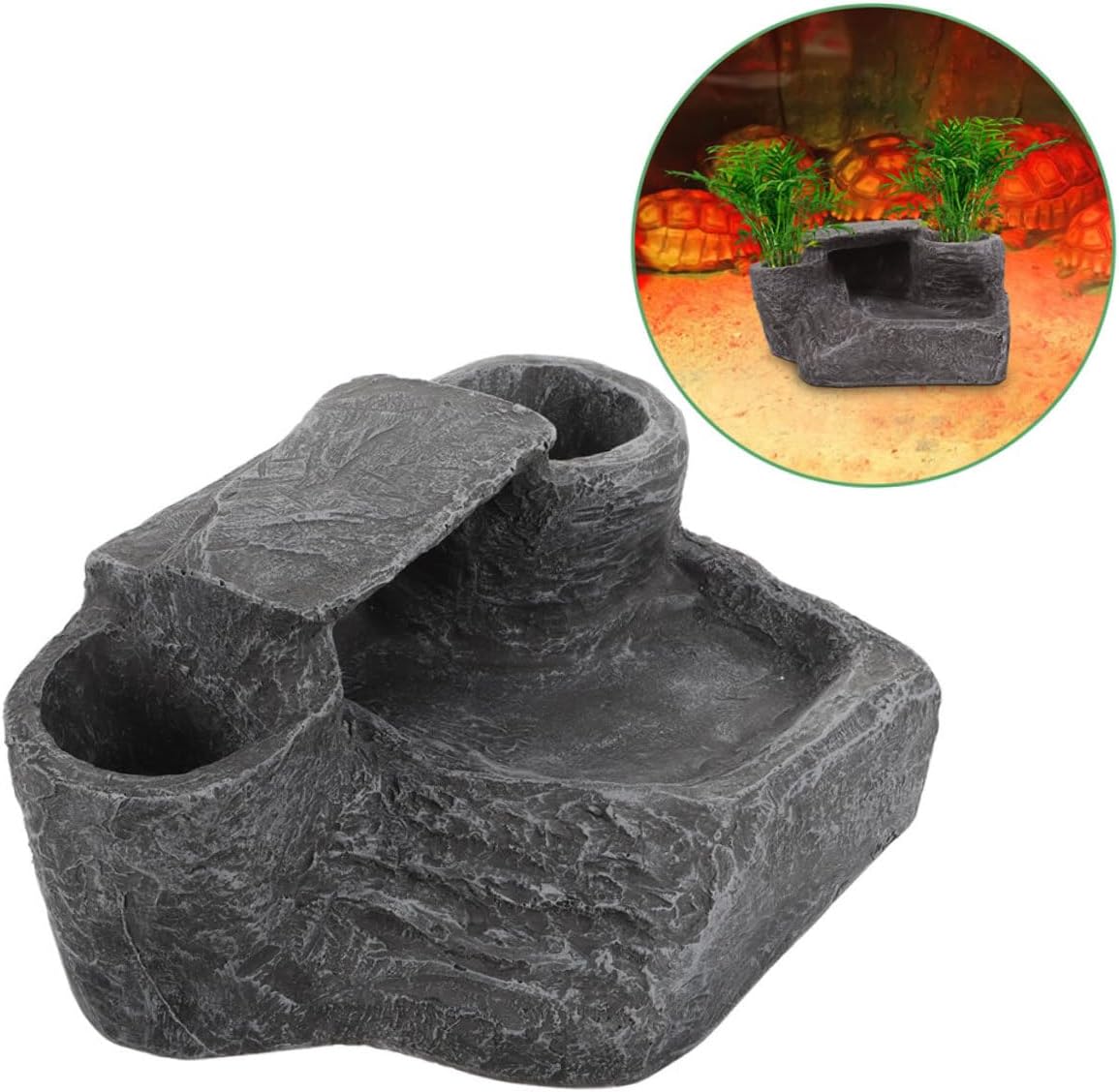 YARNOW Resin Turtle Basking Platform for Aquariums and Terrariums Reptile Climbing Decor for Turtles Amphibians and Lizards Sunbathing and Play Area
