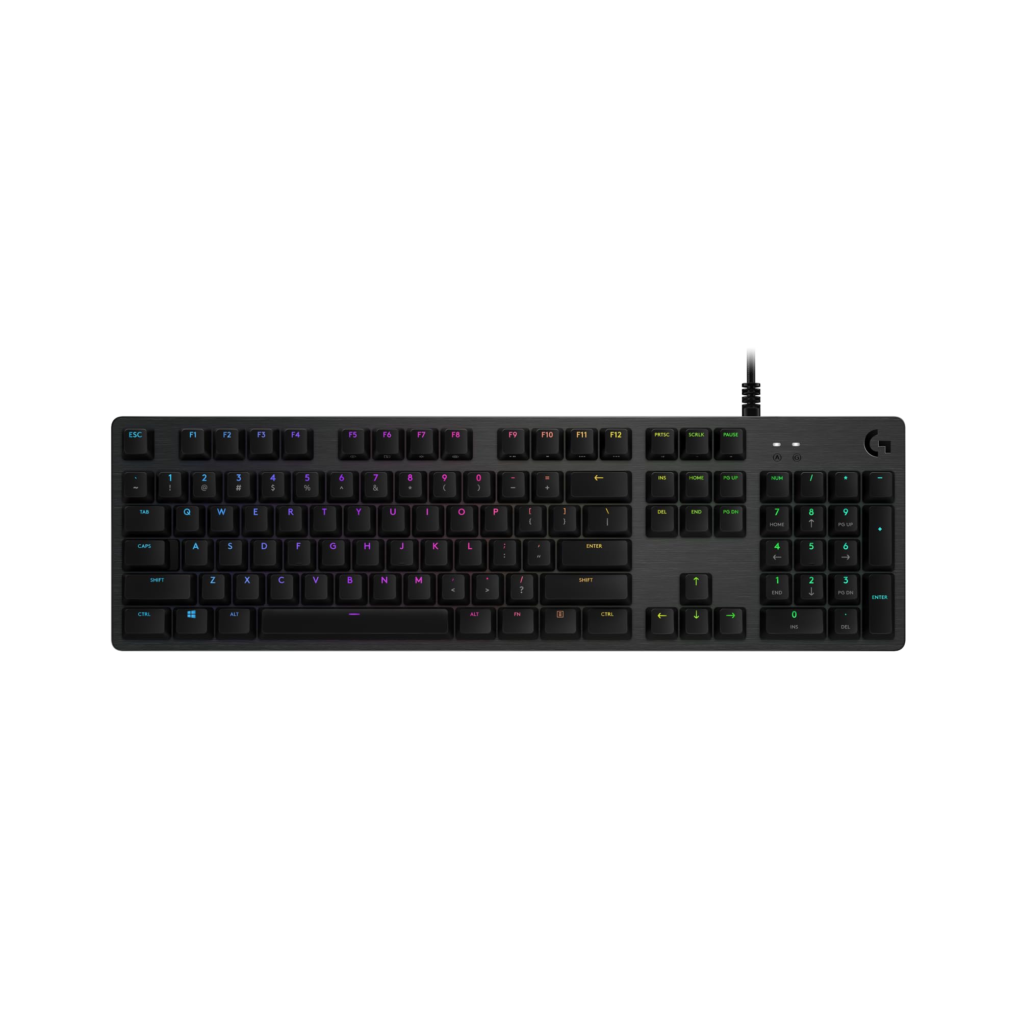 Logitech G512 mechanische Gaming-Tastatur, GX-Blue Clicky Switches, LIGHTSYNC RGB, Aluminium-Gehäuse, AZERTY-Layout, Schwarz