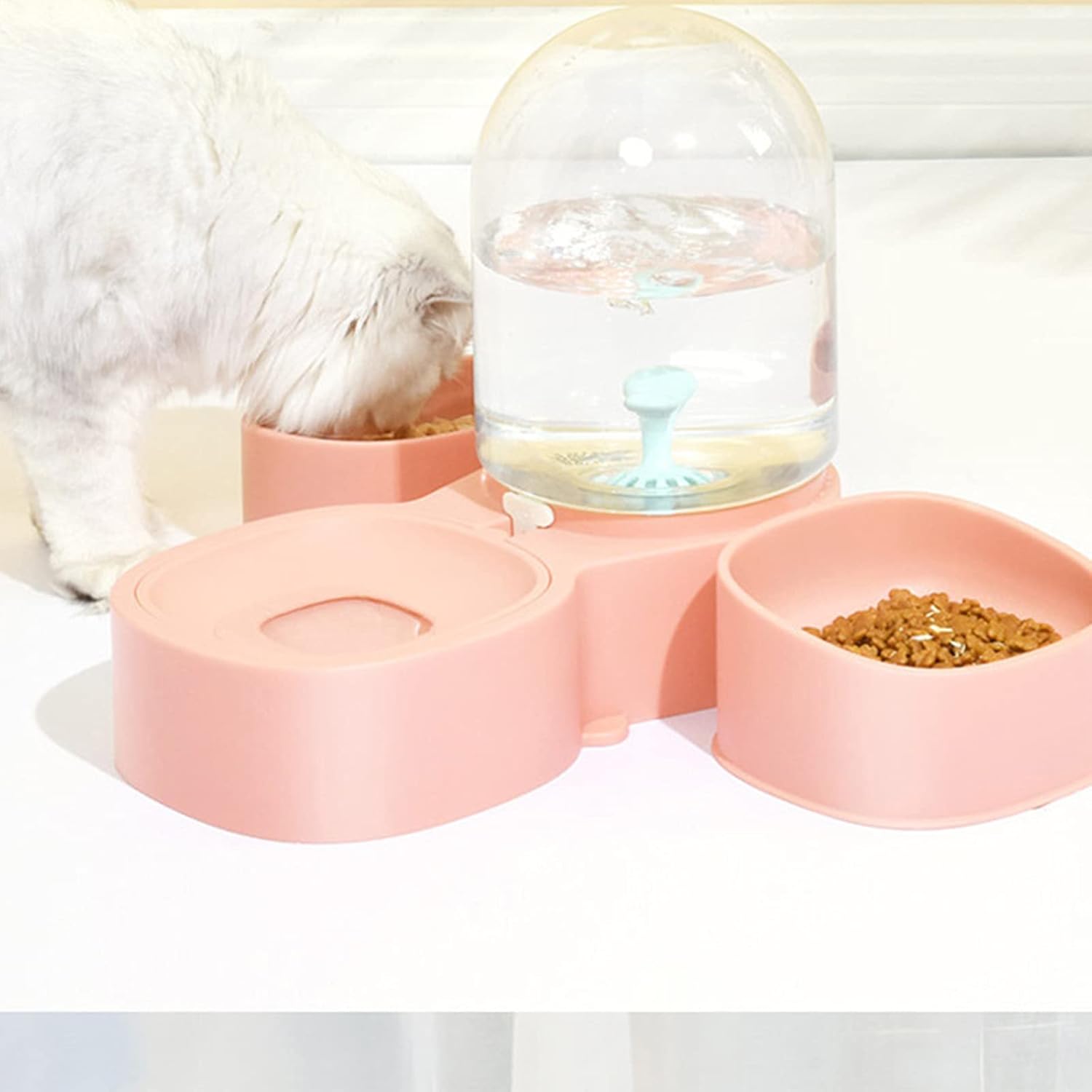 Pet Automatic Drinking Bottles,2&3-In1 Water Feeder Bowl Removable Automatic Water Dispenser Pet Feeder for Small Medium Dog Cat
