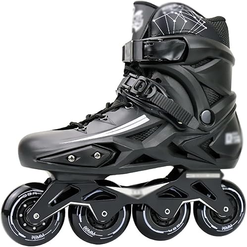 Miniatura 8 de Patines de ruedas  Patines en línea profesionales negros para adultos, estilo libre, cómodos para mujeres y adolescentes