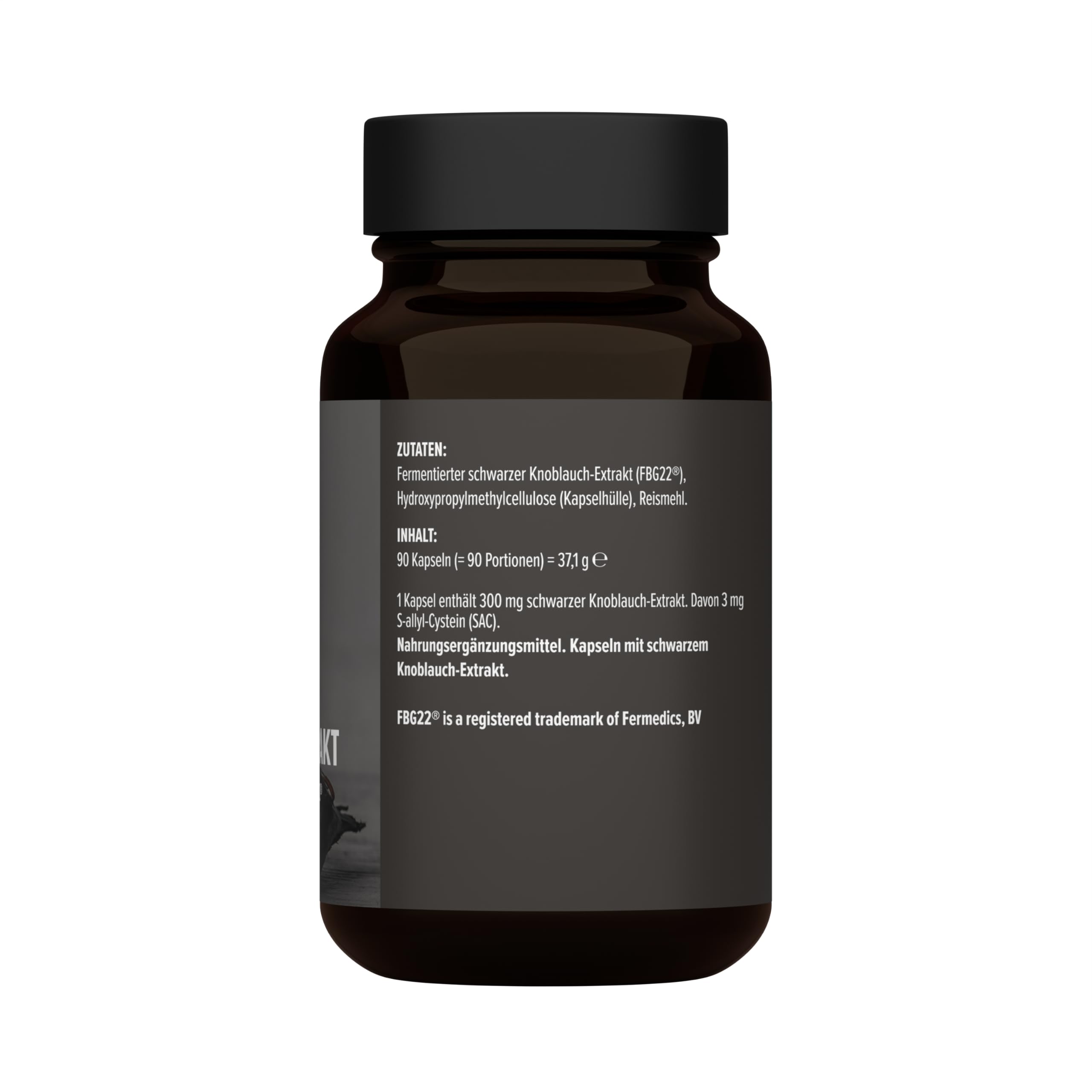 edubily® Schwarzer Knoblauch Extrakt - Mit S-Allyl-Cystein (SAC) - 3-fach fermentiert - 300 mg pro Kapsel - Laborgeprüft - Deutsche Qualität (90 Kapseln)