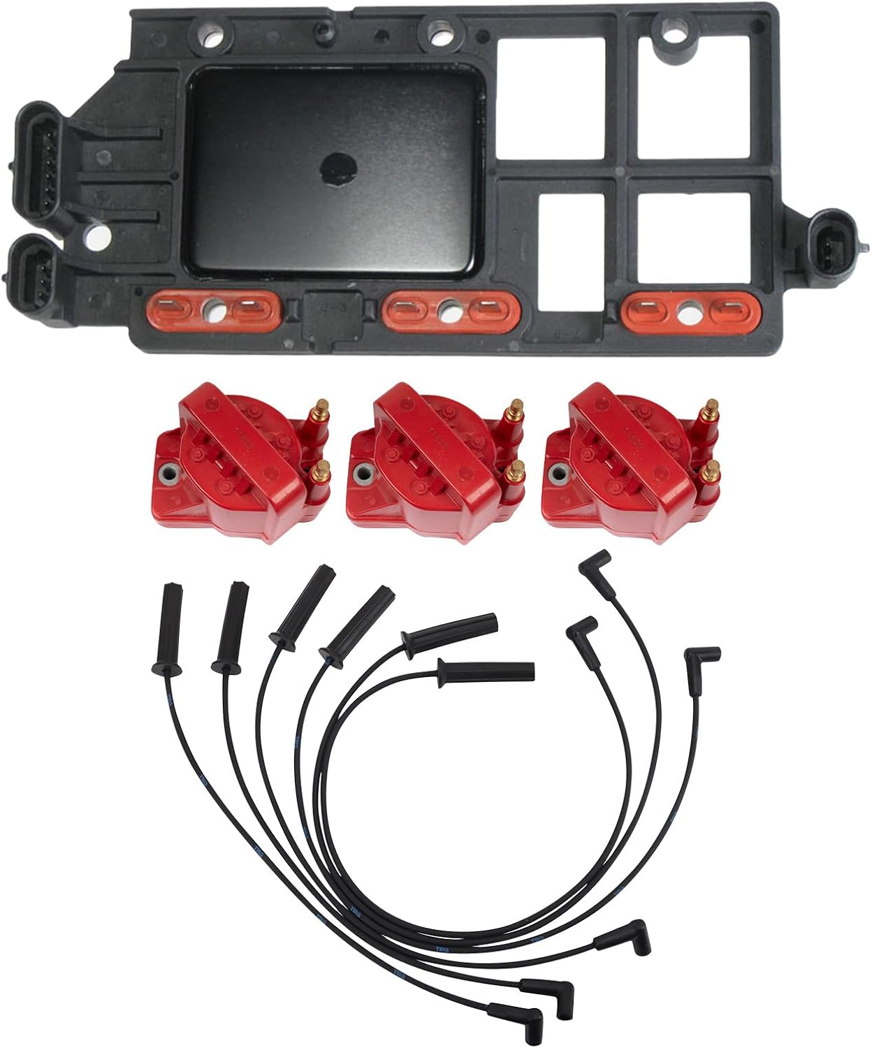 TRQ Ignition Coil Kit 5 Piece Compatible with 1994-1999 Buick Regal Skylark Century Chevrolet Corsica Lumina Monte Carlo Malibu Venture Oldsmobile Cutlass Alero Pontiac Grand Am Grand Prix Montana